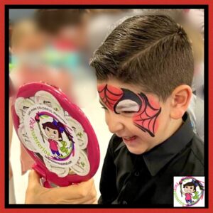 Spiderman face paint