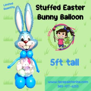 5ft Tall Stuffed Easter Bunny Balloon Gift